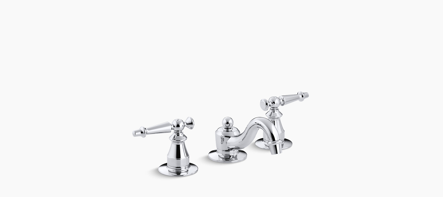 K 108 4 Antique Widespread Sink Faucet With Lever Handles